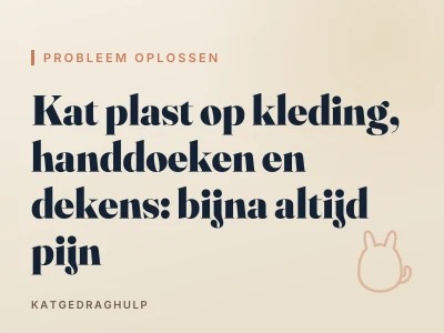 Kat plast op kleding, handdoeken en dekens: bijna altijd pijn