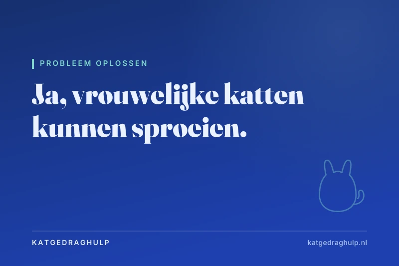 Tekstkaart van KatGedragHulp: Poes sproeit in huis: ja, dat kan